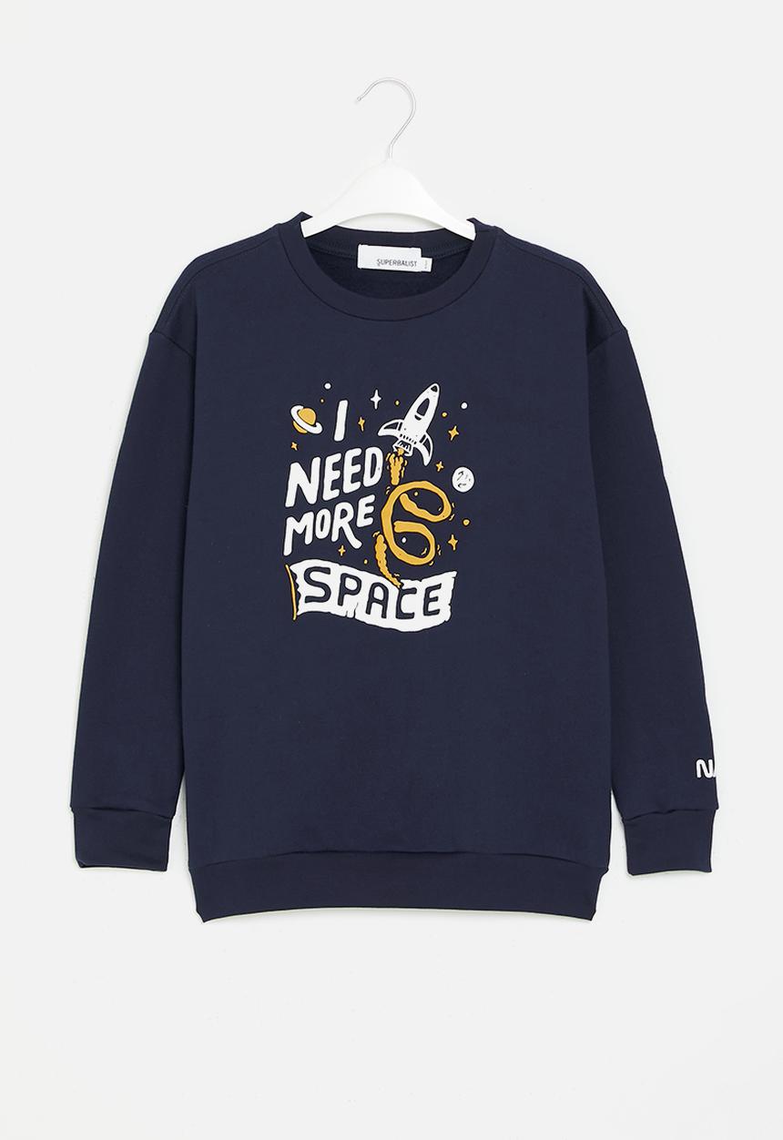 Superbalist - Older boys nasa crew graphic sweatshirt - navy