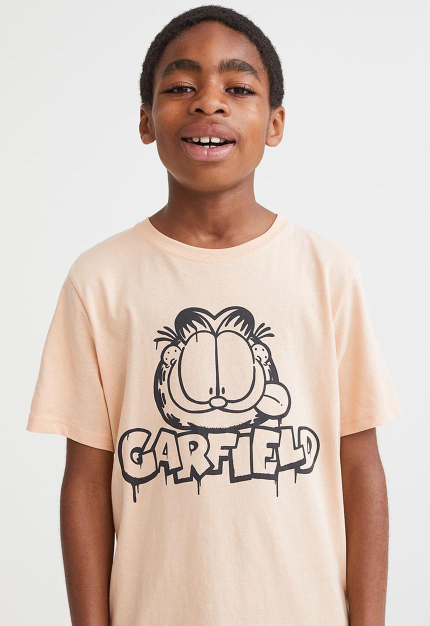 H&M - Printed T-shirt - beige/garfield