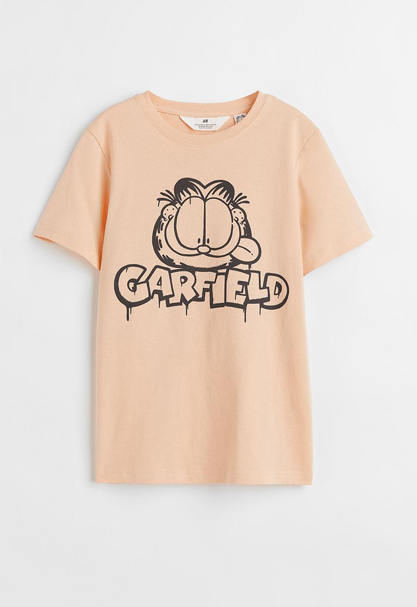H&M - Printed T-shirt - beige/garfield