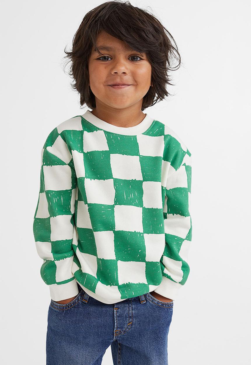 H&M - Sweatshirt - green/checked