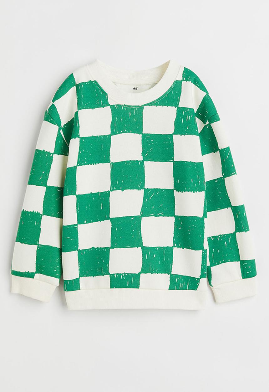 H&M - Sweatshirt - green/checked