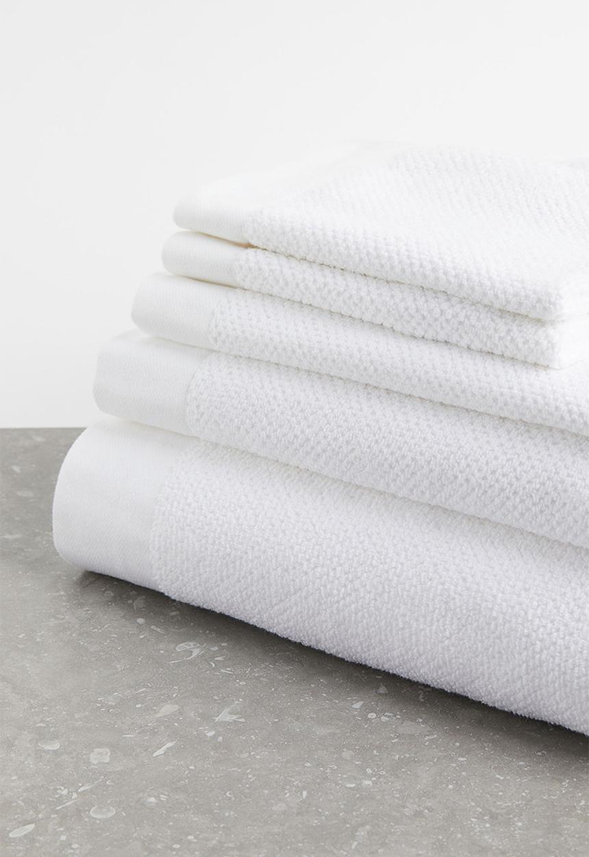 H&M - 2-pack cotton terry guest towels - white
