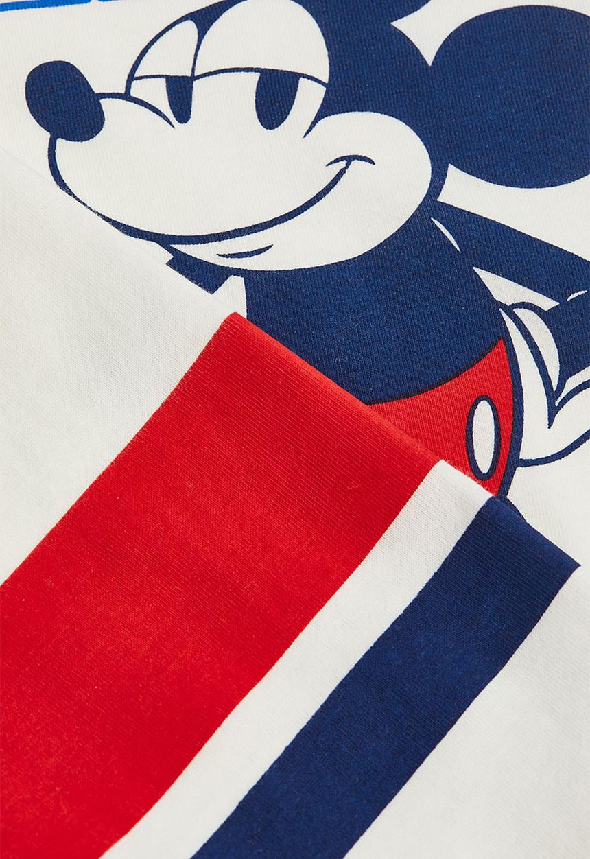 H&M - Printed cotton jersey top - cream/mickey mouse