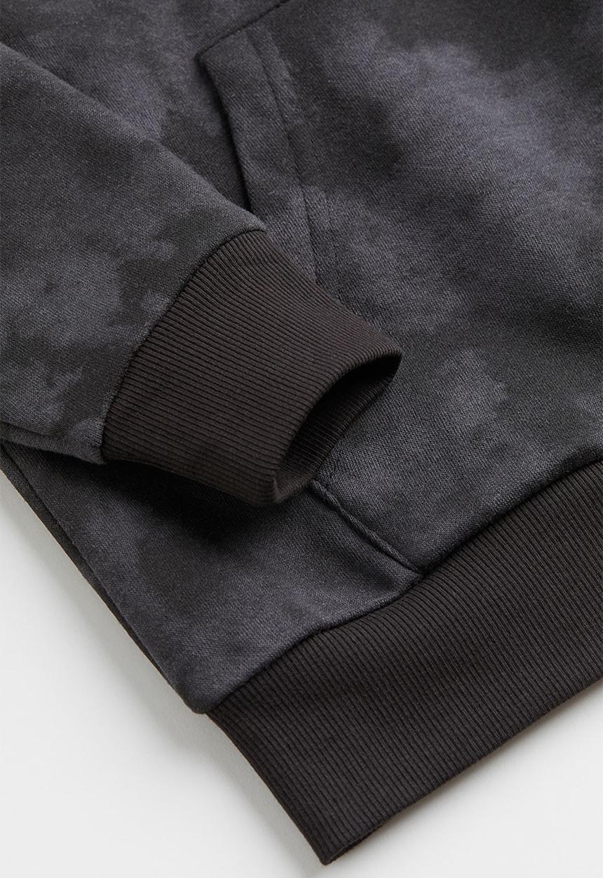 H&M - Oversized hoodie - black/tie-dye