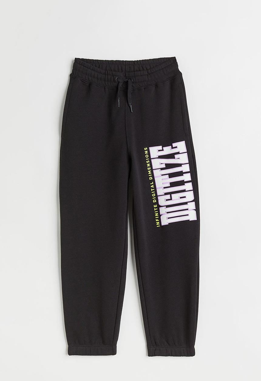 H&M - Wide joggers - black/digitize