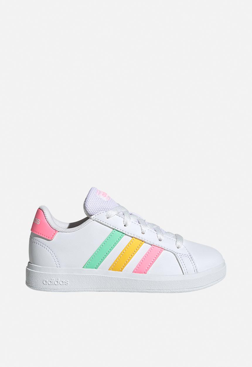 adidas Performance - Grand court 2.0 k - ftwr white/pulse mint/beam pink