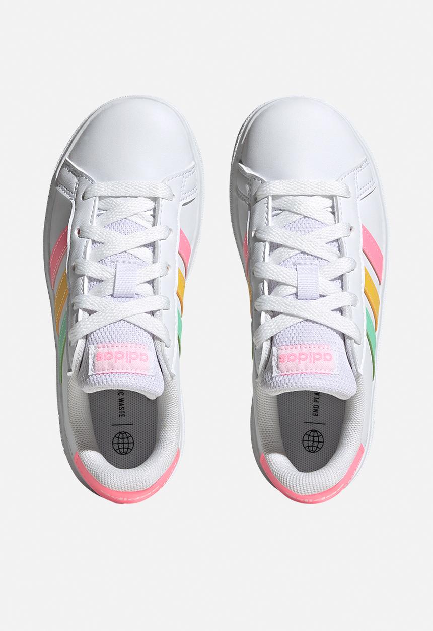 adidas Performance - Grand court 2.0 k - ftwr white/pulse mint/beam pink
