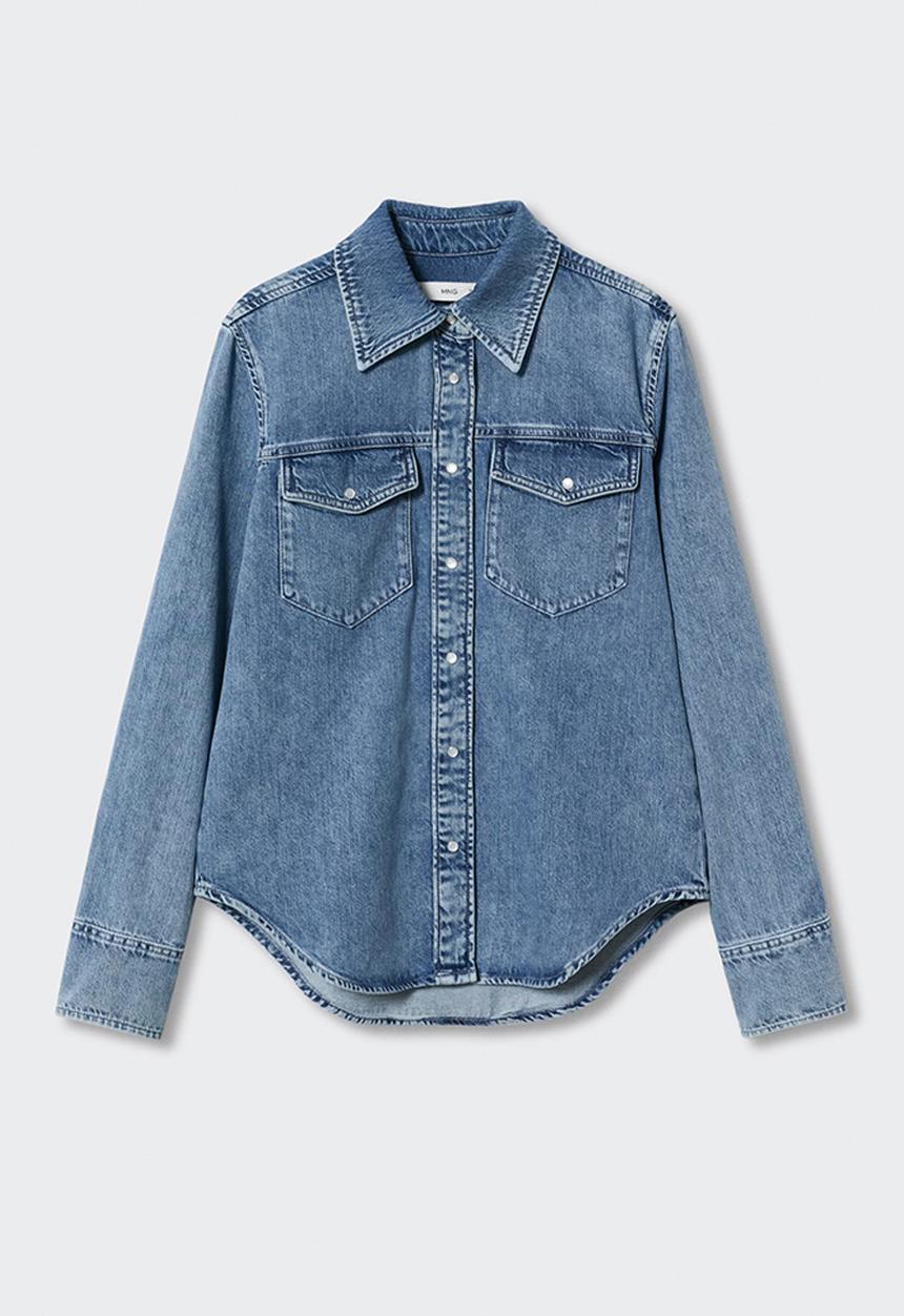 MANGO - Shirt philippa - mid blue