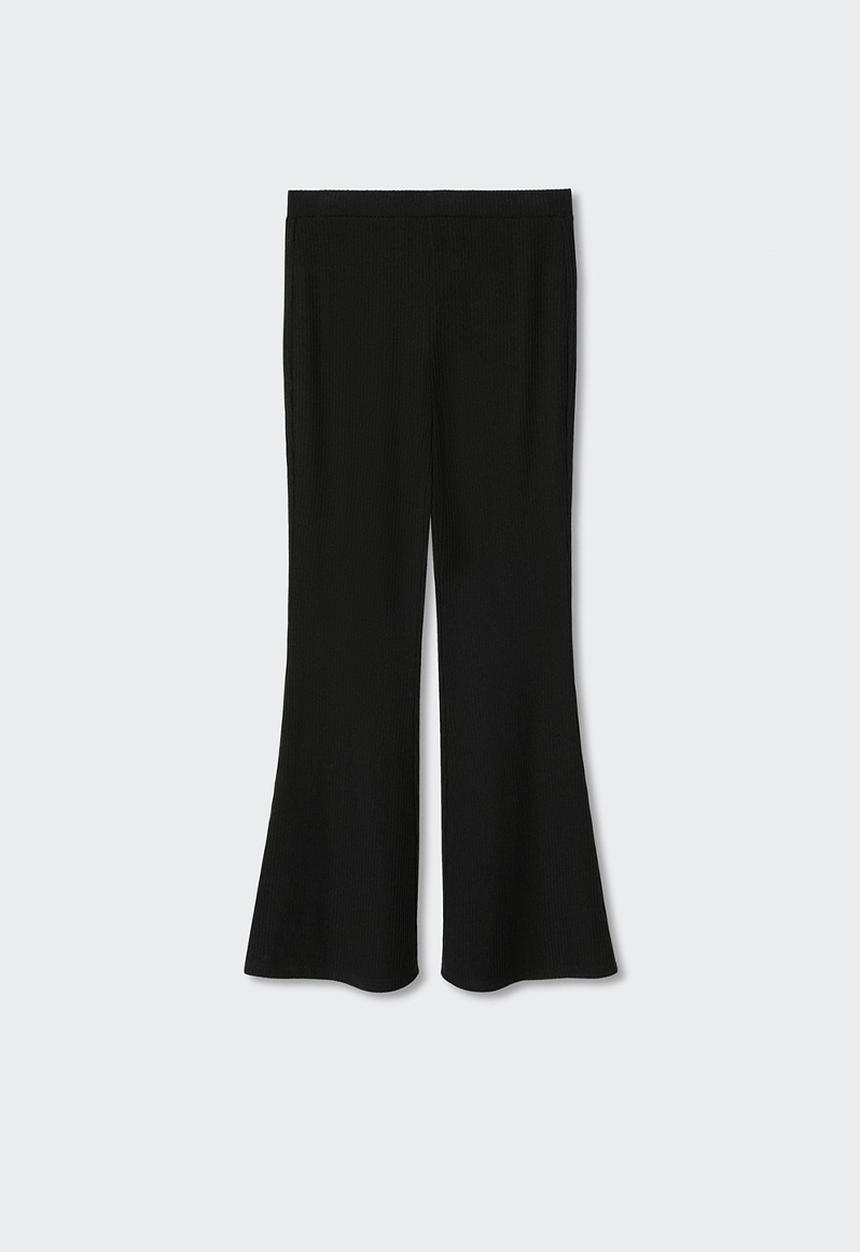 MANGO - Trousers coti - black