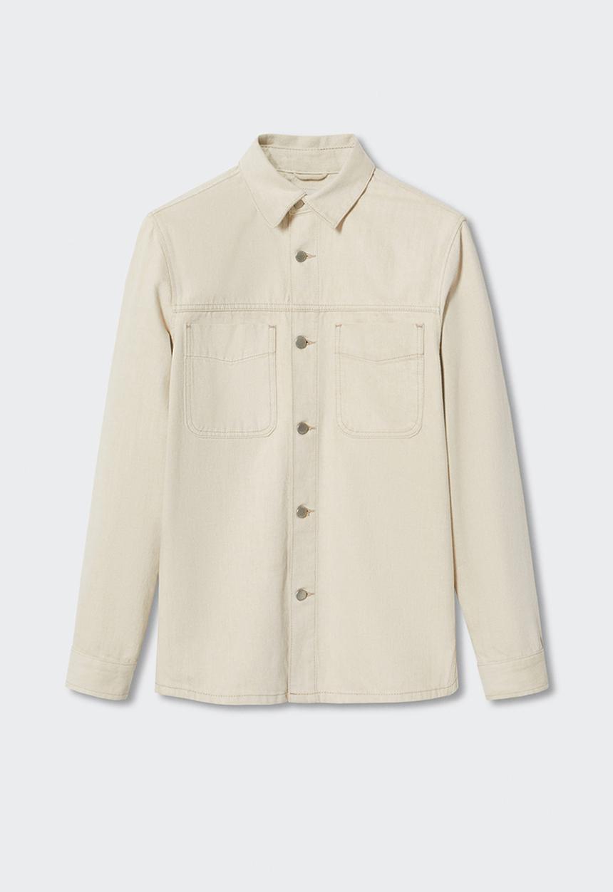 MANGO - Shacket shirt jules - ecru