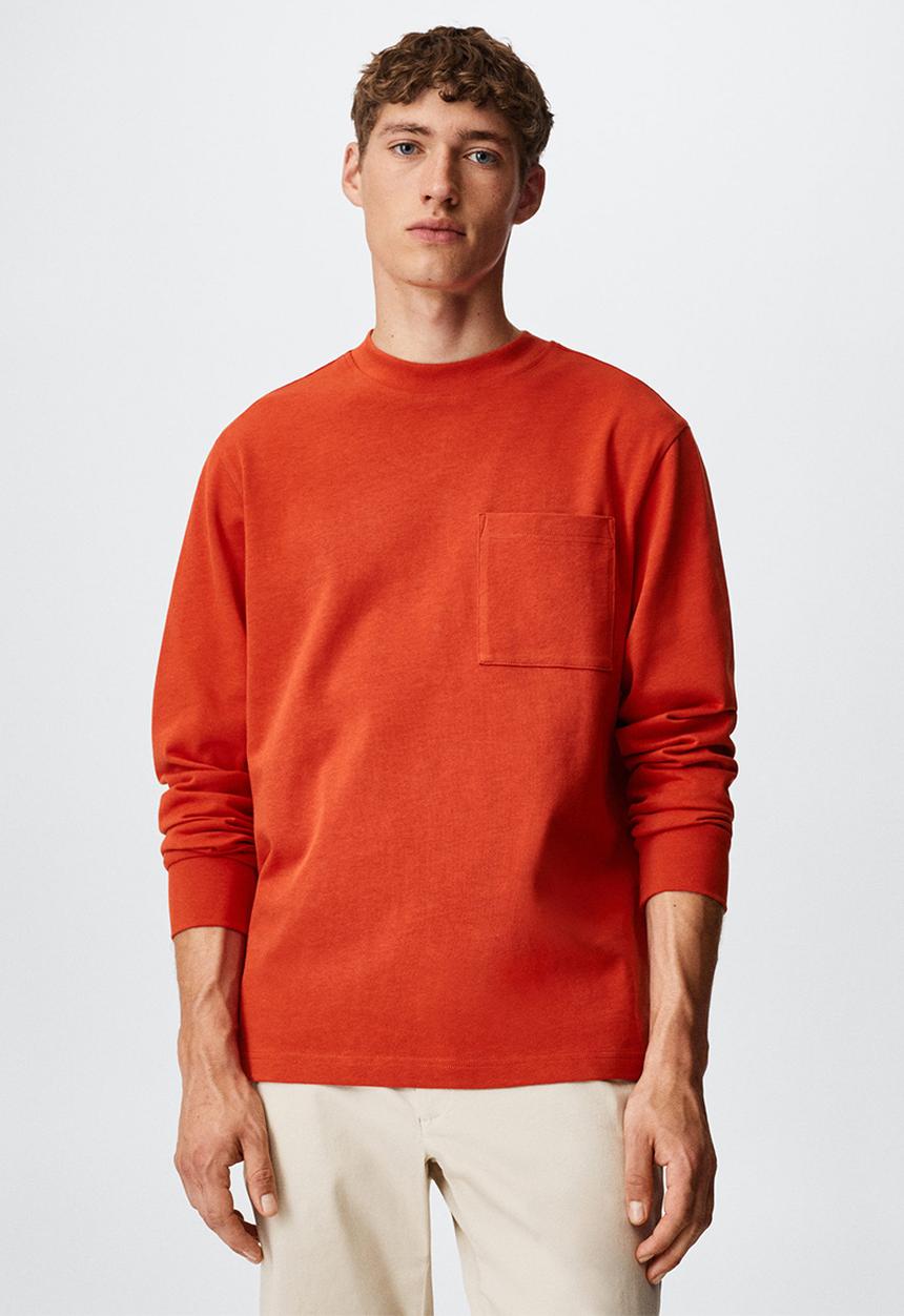 MANGO - T-shirt skater - orange 