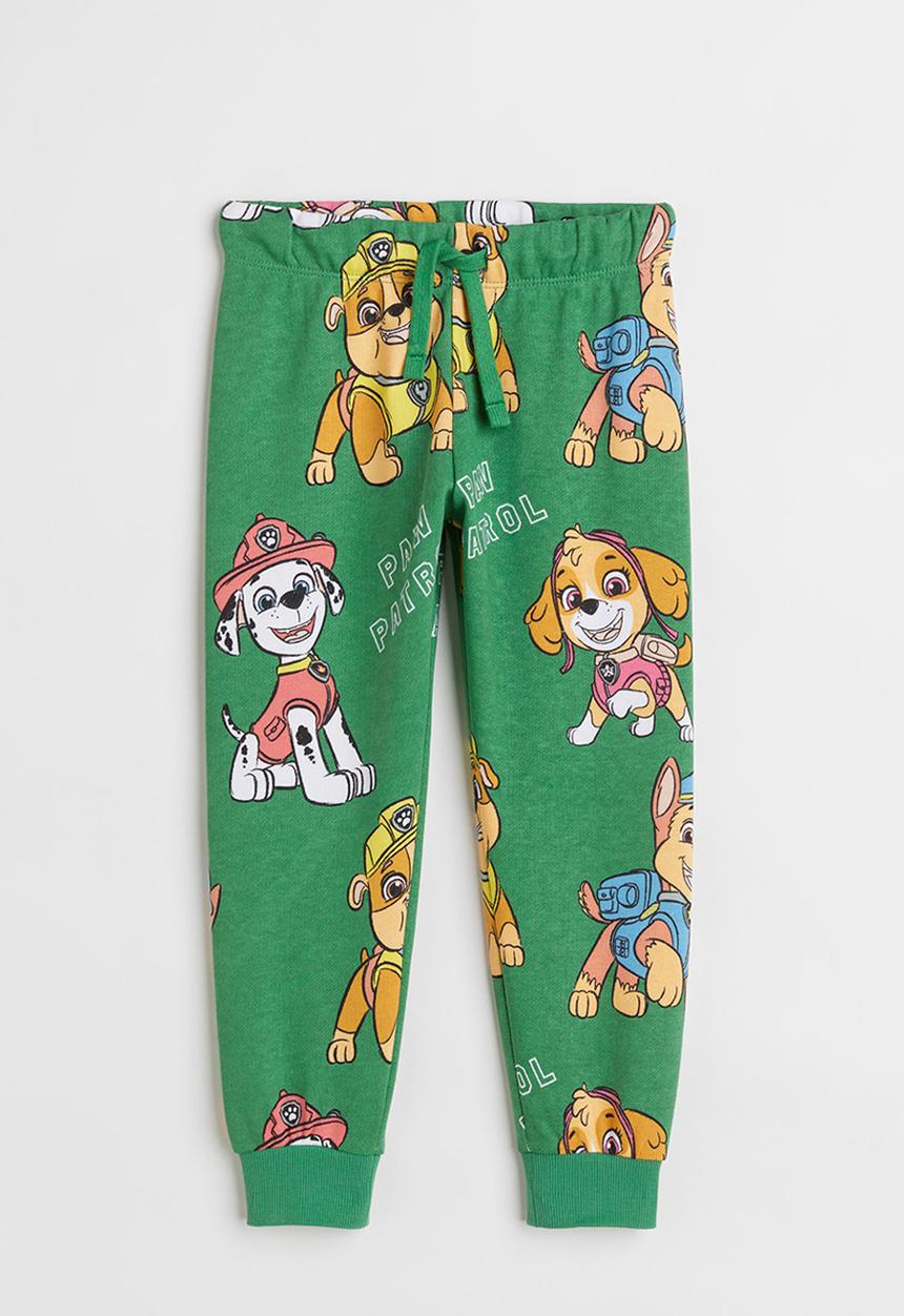 H&M - Printed joggers - green/paw patrol