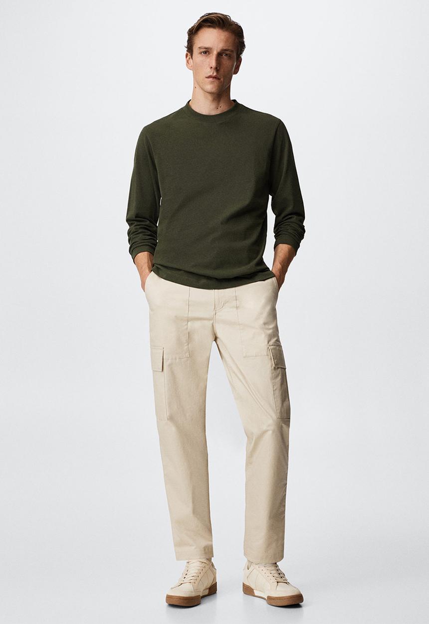 MANGO - T-shirt gareth - khaki
