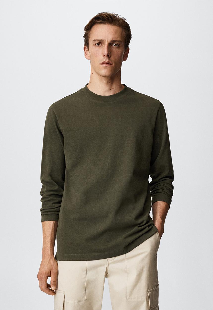 MANGO - T-shirt gareth - khaki