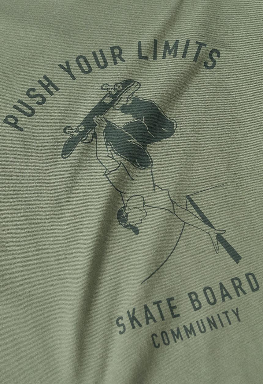 MANGO - T-shirt spencer - khaki