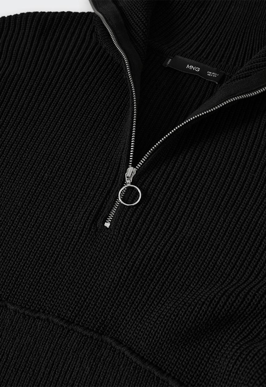 MANGO - Dress rolon - black