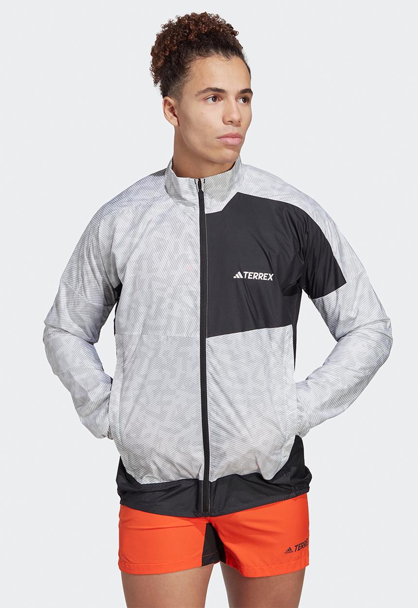 adidas Performance - Terrex trail running wind jacket- white & gretwo