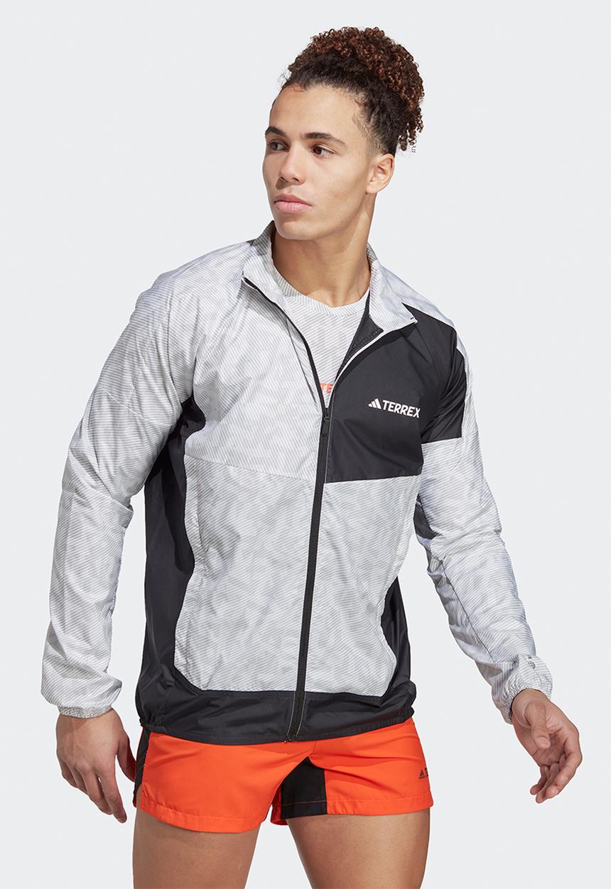 adidas Performance - Terrex trail running wind jacket- white & gretwo
