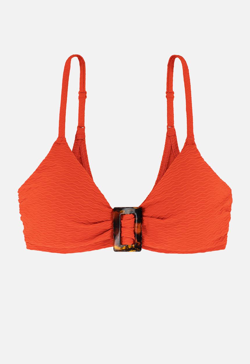 DORINA - Sarawak light padded bikini top - coral