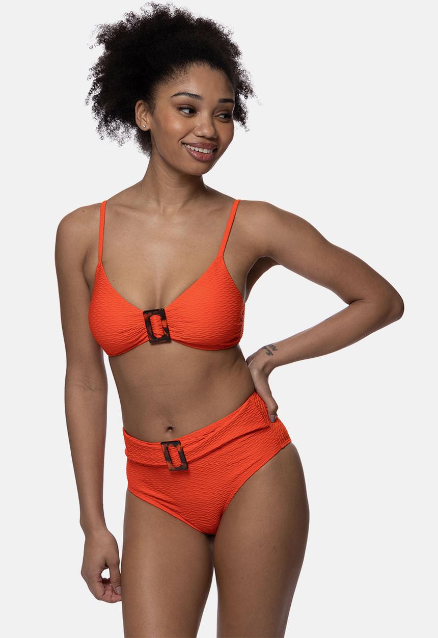 DORINA - Sarawak light padded bikini top - coral
