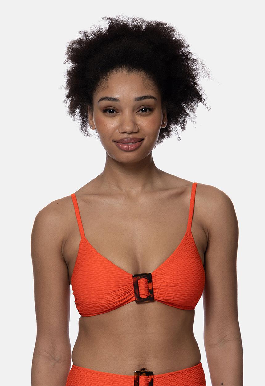DORINA - Sarawak light padded bikini top - coral