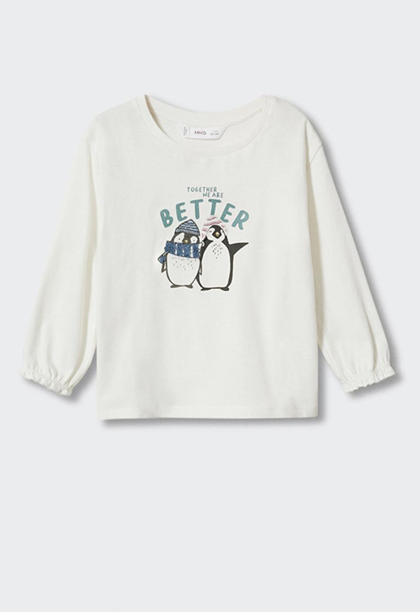 MANGO - T-shirt  suave - white