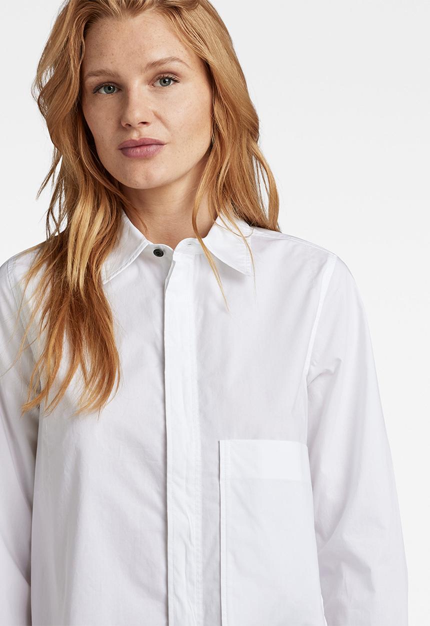 G-STAR - Boxy shirt long sleeve  - white