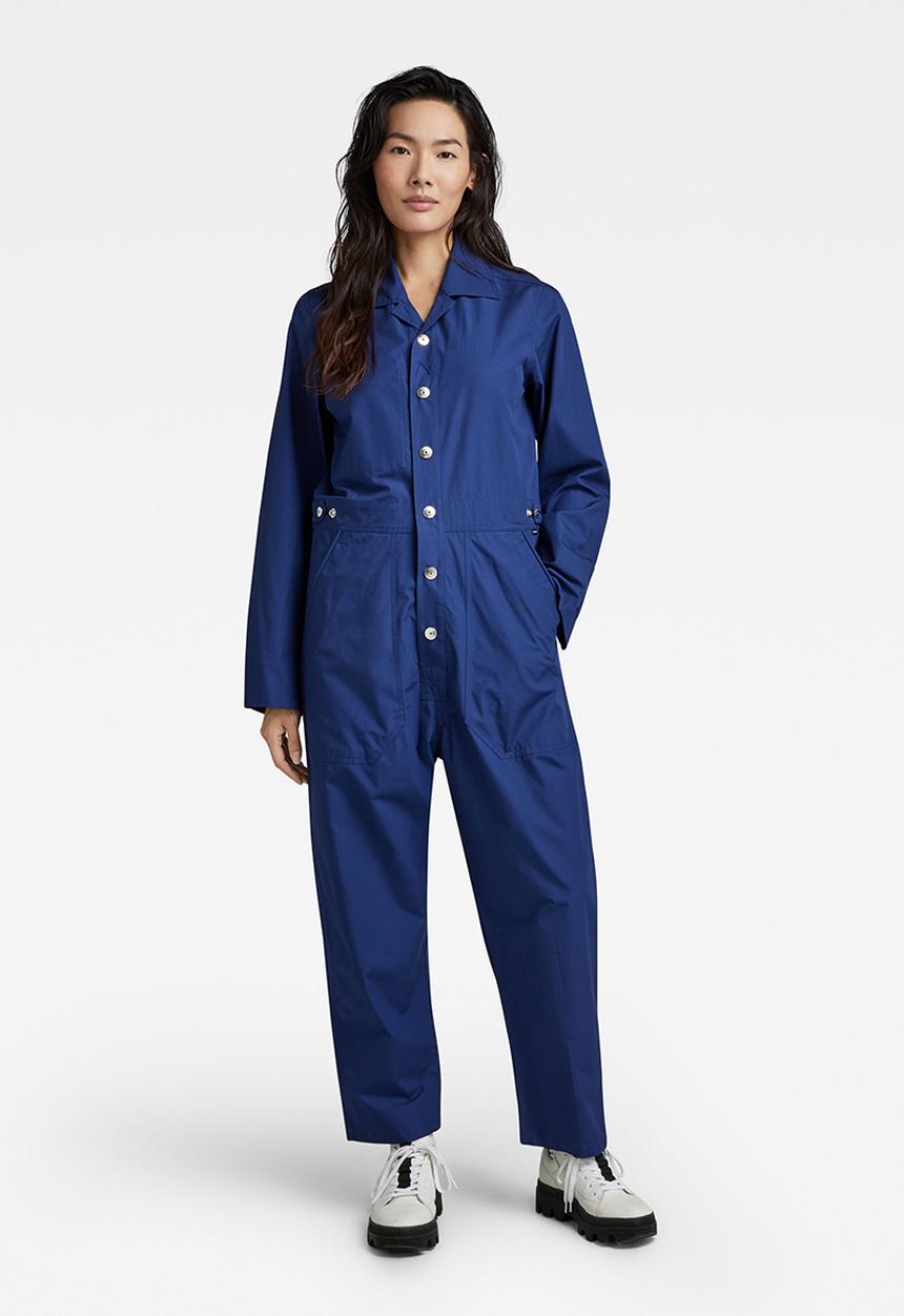 G-STAR - Relaxed jumpsuit long sleeve - ballpen blue