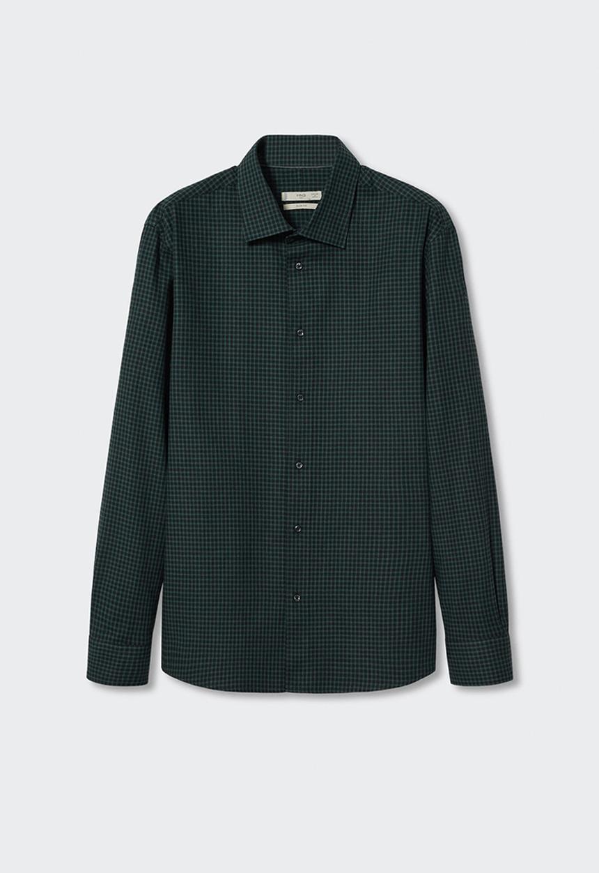MANGO - Shirt bona - green