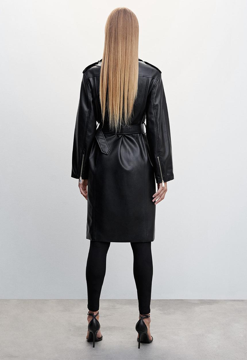 MANGO - Trench coat doctor - black