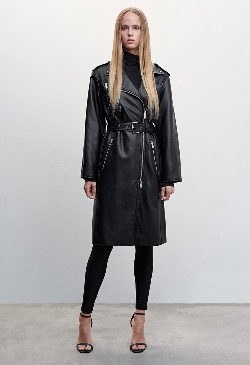 MANGO - Trench coat doctor - black