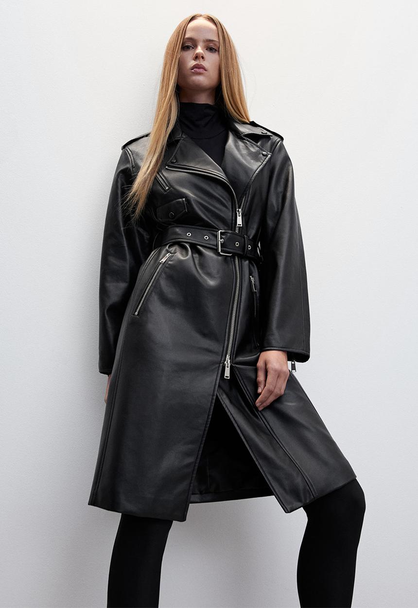 MANGO - Trench coat doctor - black