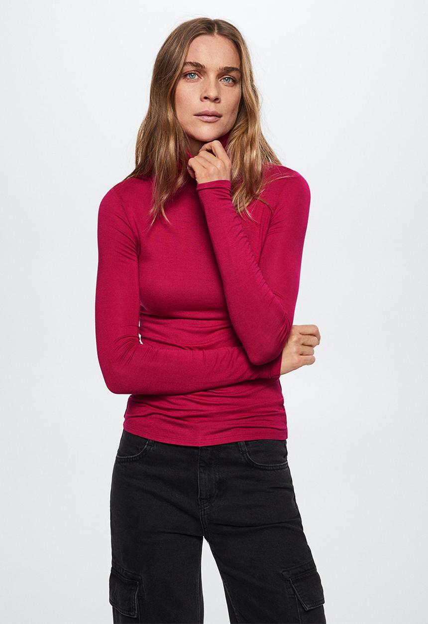 MANGO - T-shirt secondl - medium red