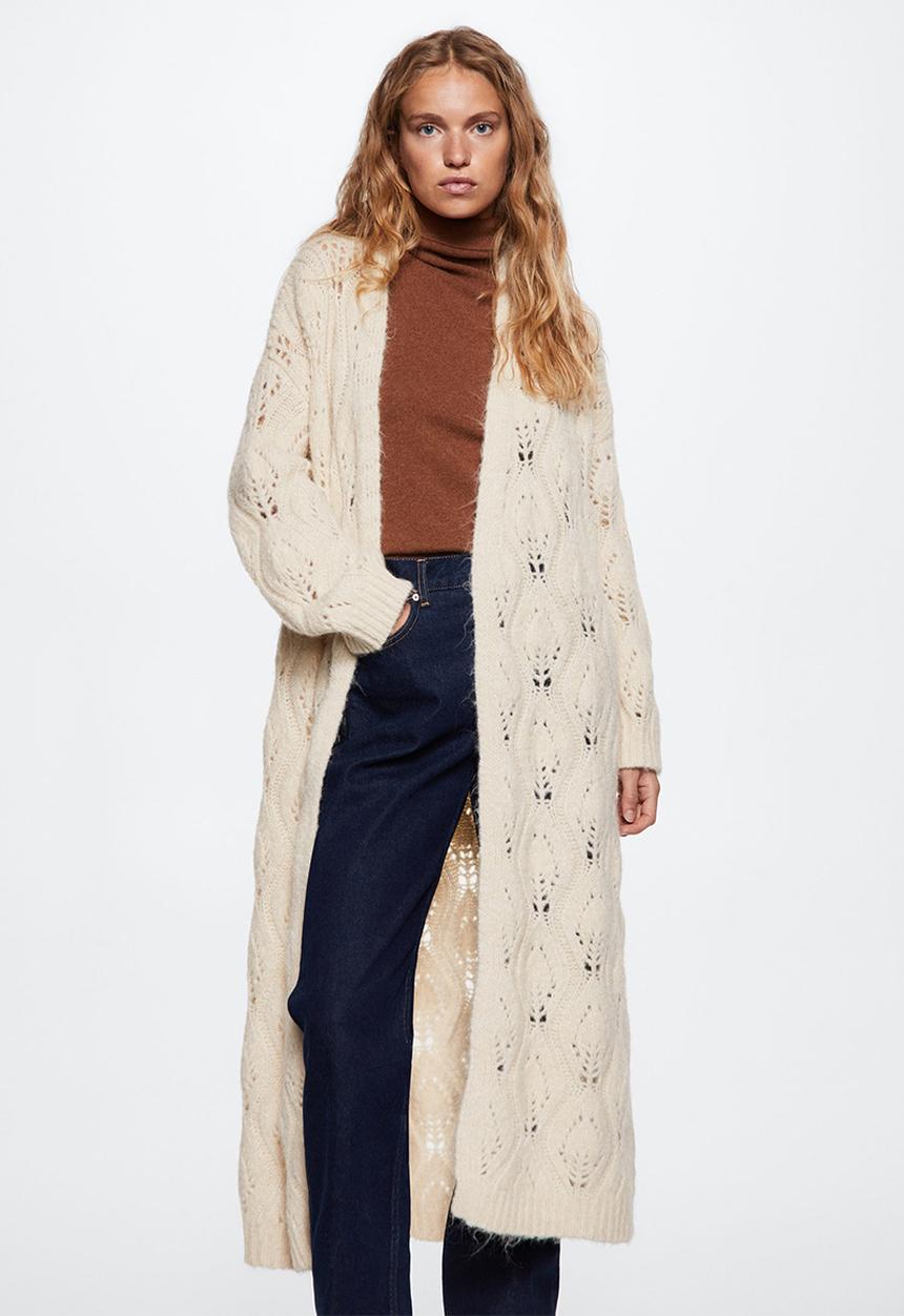 MANGO - Cardigan hadidi - beige