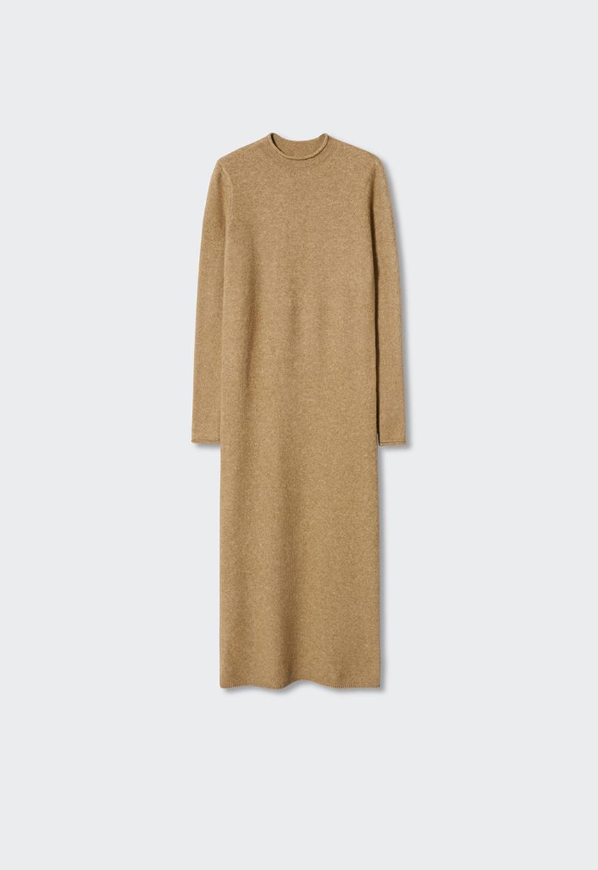 MANGO - Dress seeds - medium brown