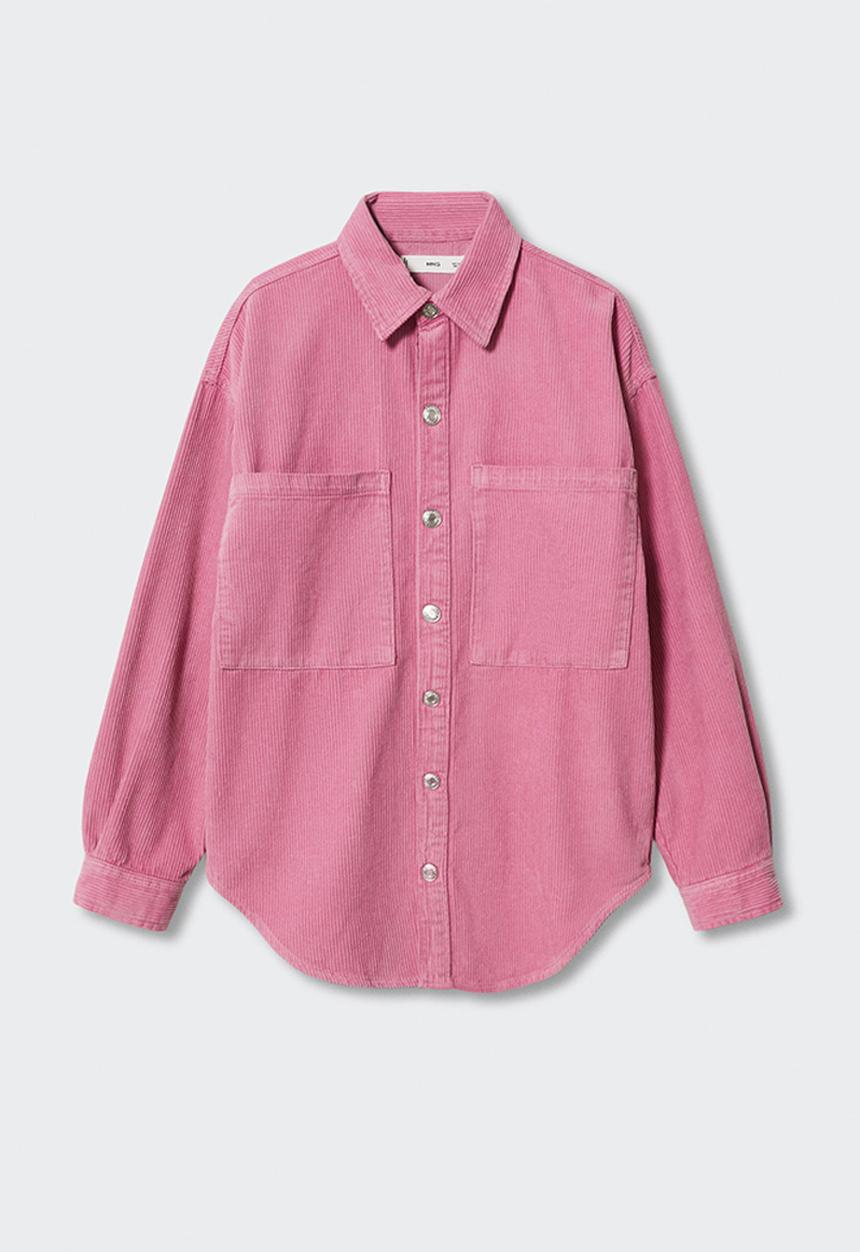 MANGO - Overshirt pana - pink