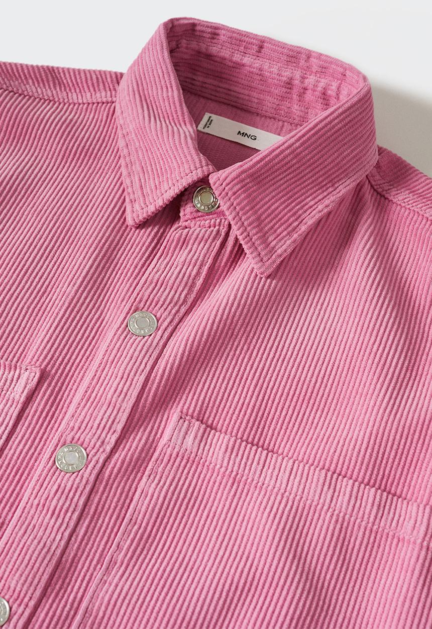 MANGO - Overshirt pana - pink