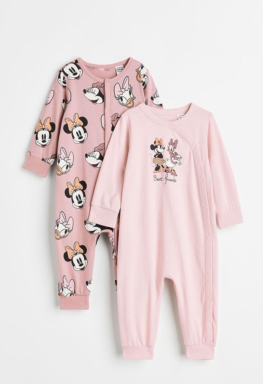 H&M - 2 Pack printed pyjamas - light pink/minnie mouse