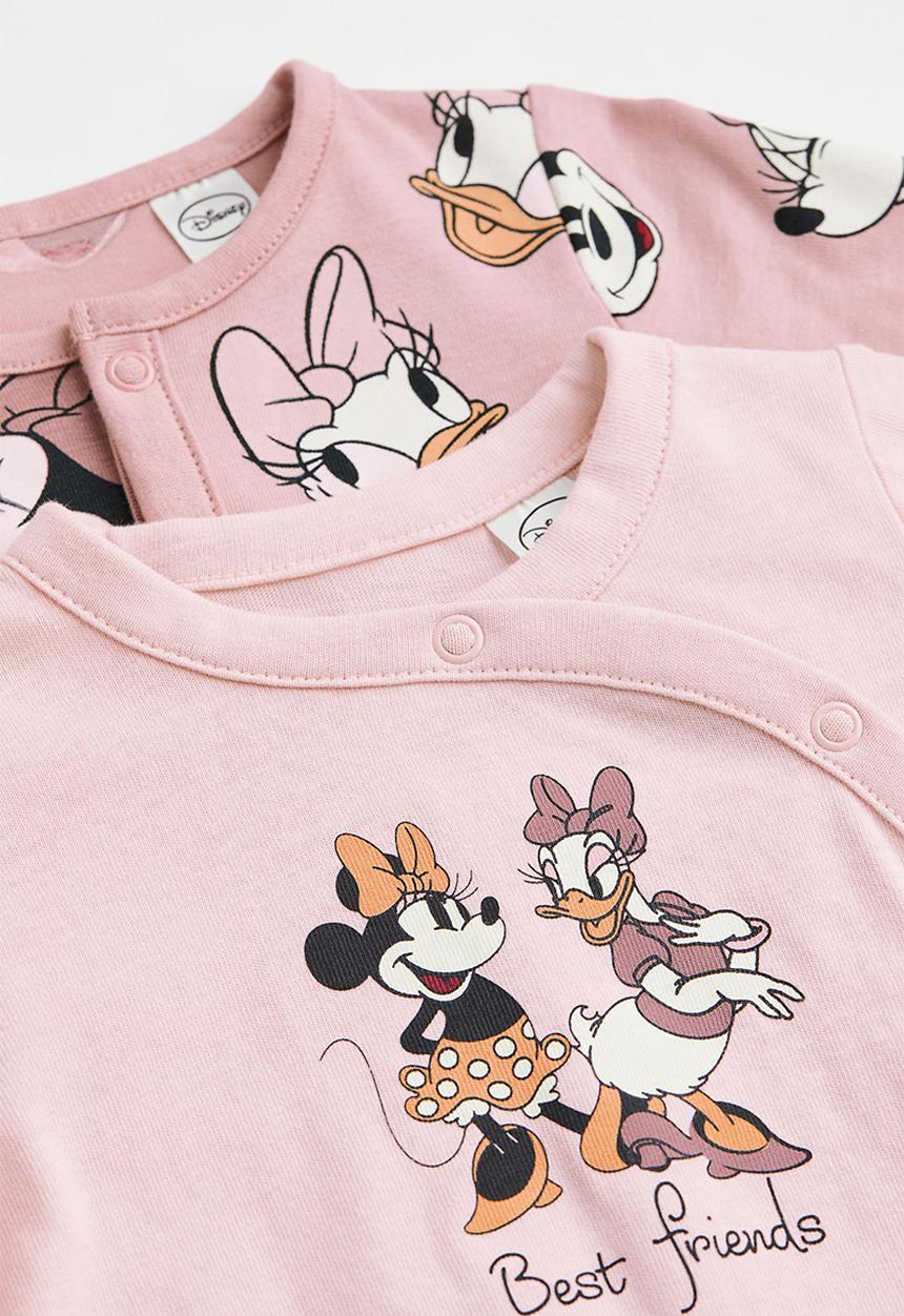 H&M - 2 Pack printed pyjamas - light pink/minnie mouse