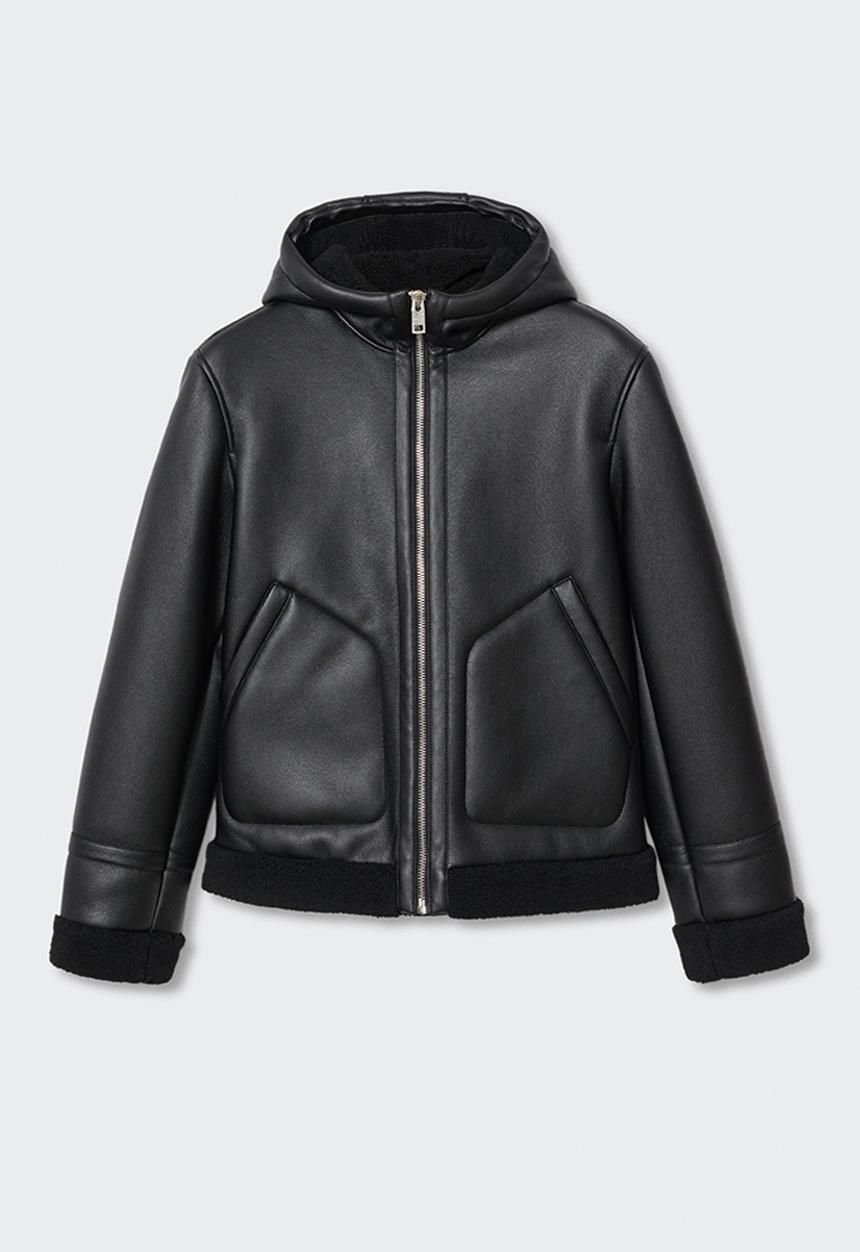 MANGO - Jacket hoodie - black