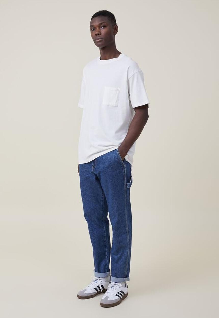 Cotton On - Relaxed tapered jean - worker blue