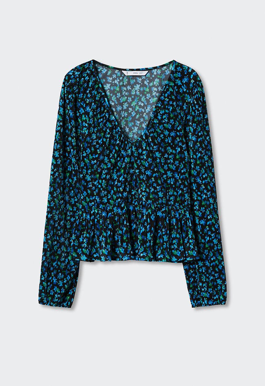 MANGO - Blouse blulinda - mid blue