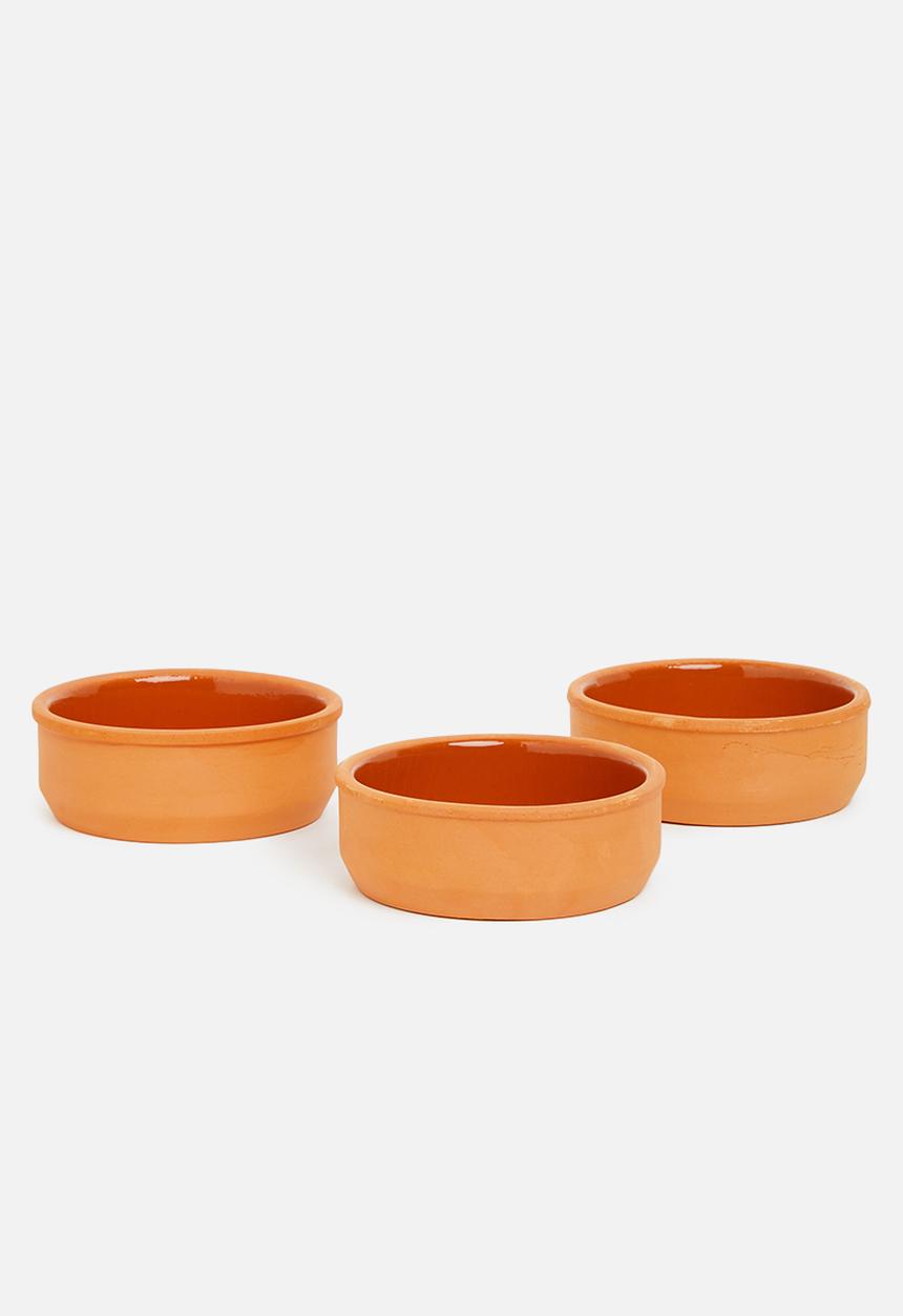 Excellent Houseware - Terracotta ramekin - set of 3 - rust