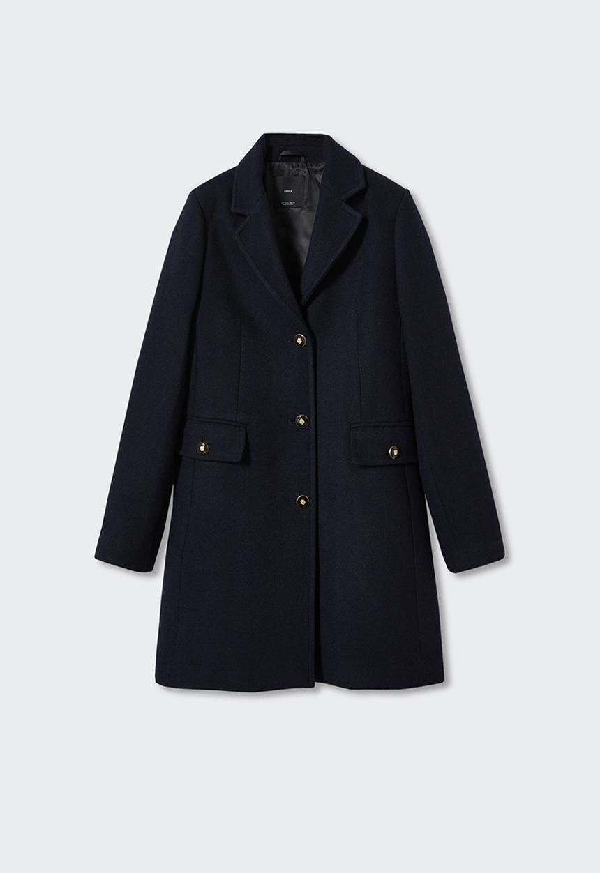 MANGO - Coat carmin - navy