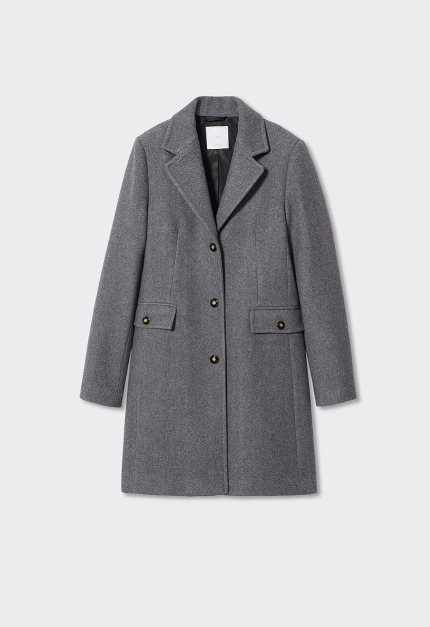 MANGO - Coat carmin - grey