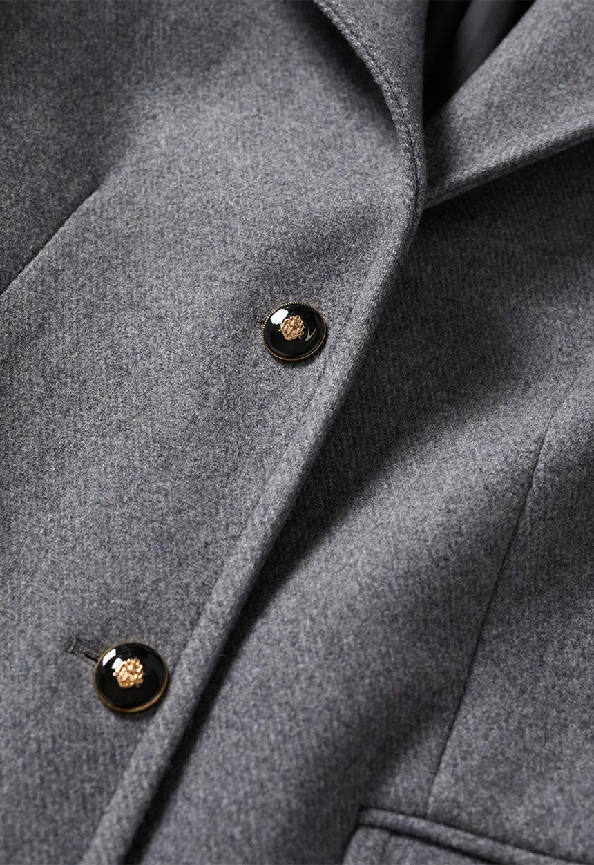 MANGO - Coat carmin - grey