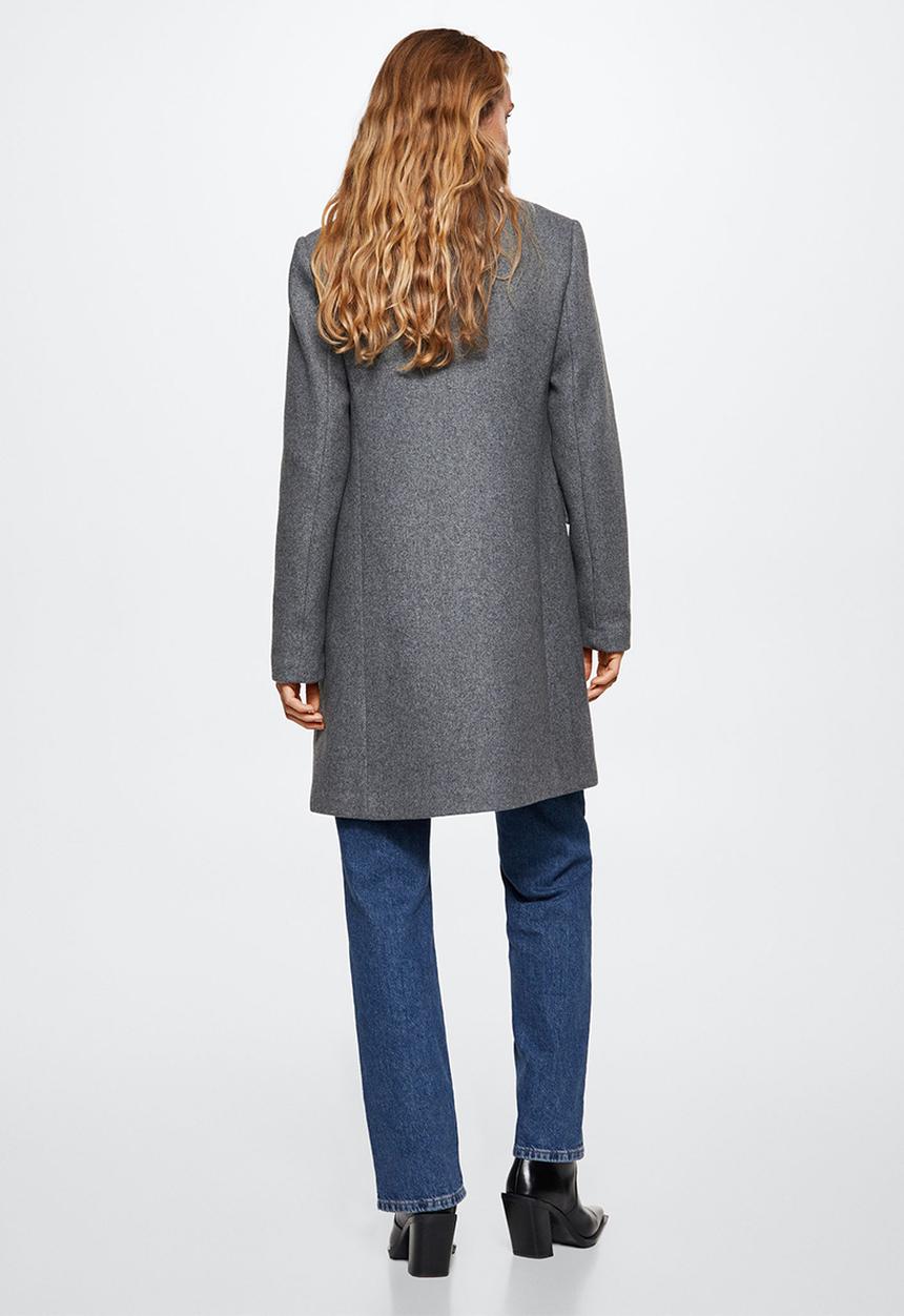 MANGO - Coat carmin - grey