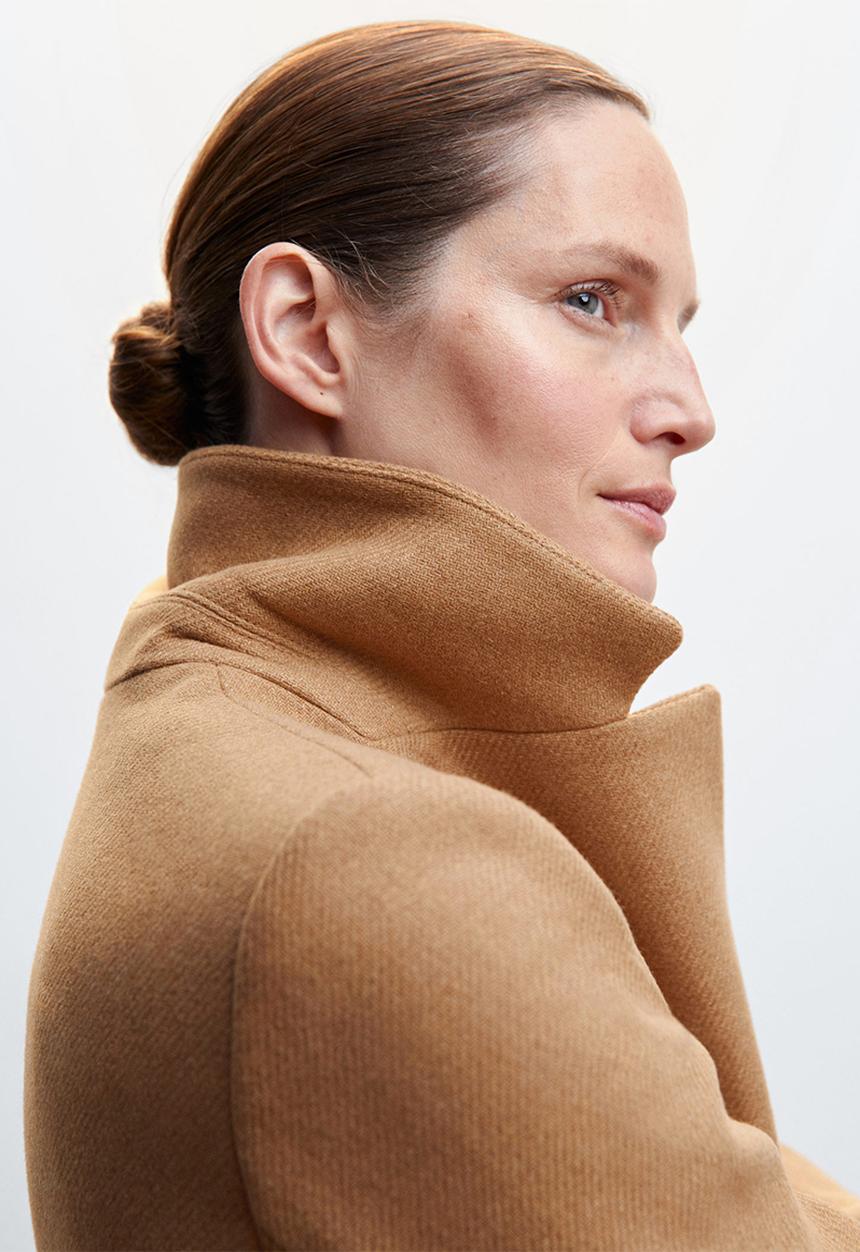 MANGO - Coat linda - medium brown