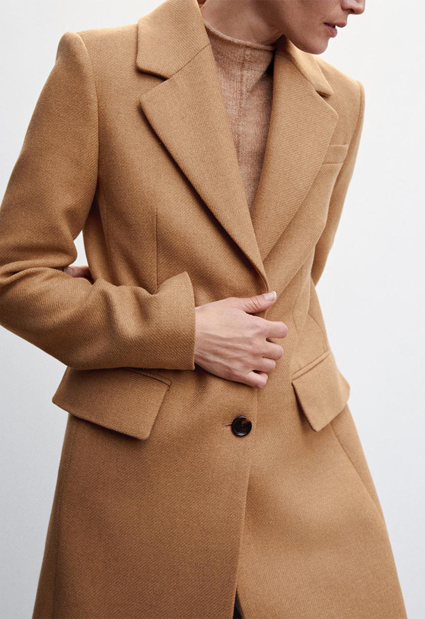 MANGO - Coat linda - medium brown