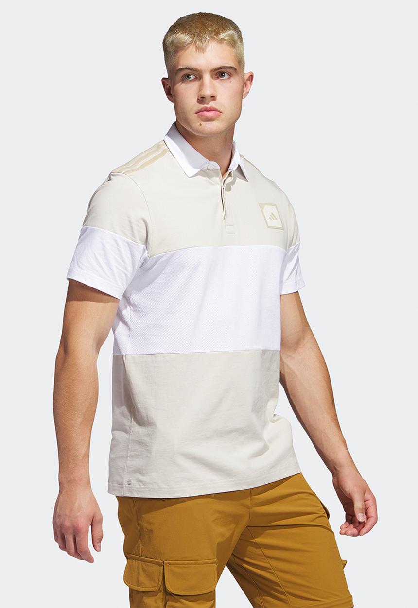 adidas Performance - Adicross block golf polo shirt - clear brown